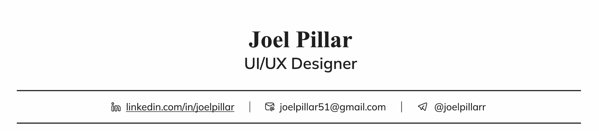 Minimalist Contact Header